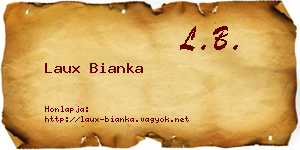 Laux Bianka névjegykártya