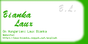 bianka laux business card